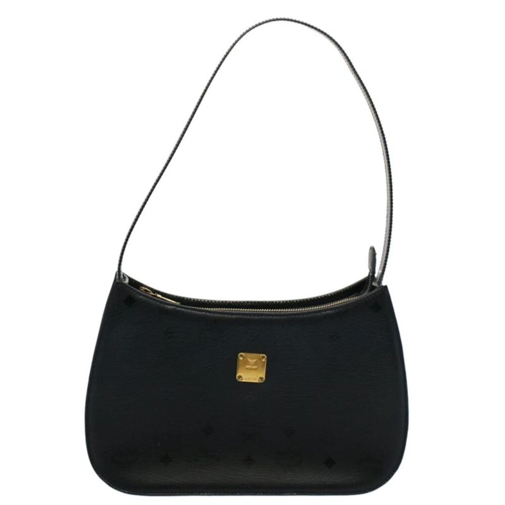 MCM Vintage Vicetos Leather Black Leather Shoulder Bag Bag